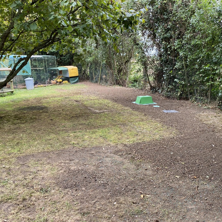 Range Cottage, in and grass seeded